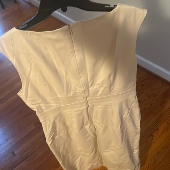 Anne Taylor long beige dress size M stretchy - Picture 3 of 11